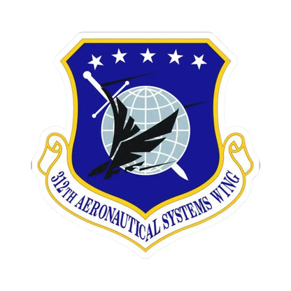 312th Aeronautical Systems Wing (U.S. Air Force) STICKER Vinyl Kiss-Cut Decal 2 Inch White - The Sticker Space