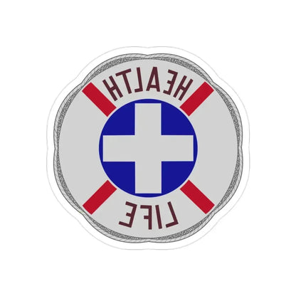 313 Hospital Center (U.S. Army) REVERSE PRINT Transparent Die-Cut STICKER 2 Inch Die-Cut Transparent - The Sticker Space