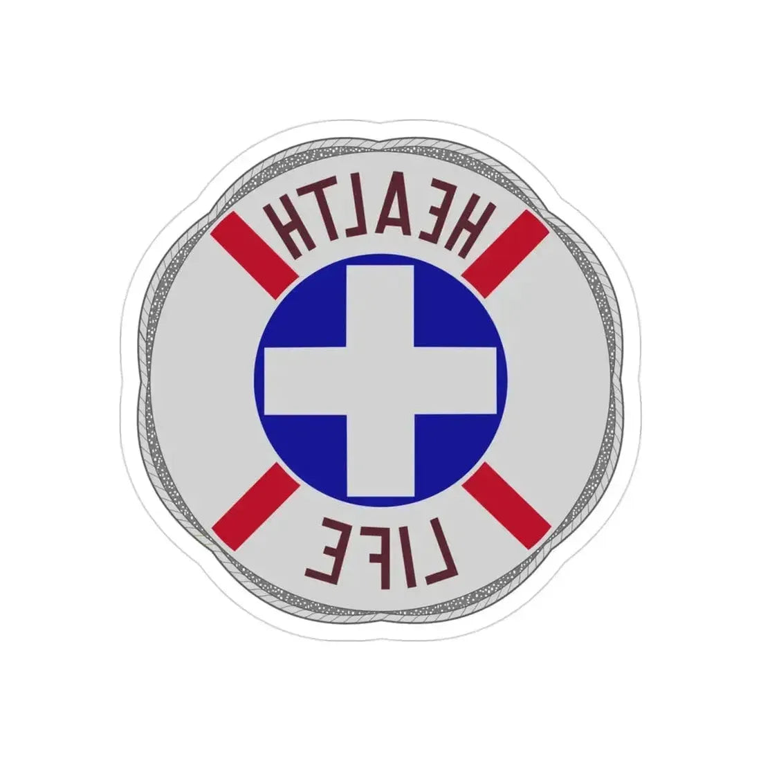 313 Hospital Center (U.S. Army) REVERSE PRINT Transparent Die-Cut STICKER 3 Inch Die-Cut Transparent - The Sticker Space