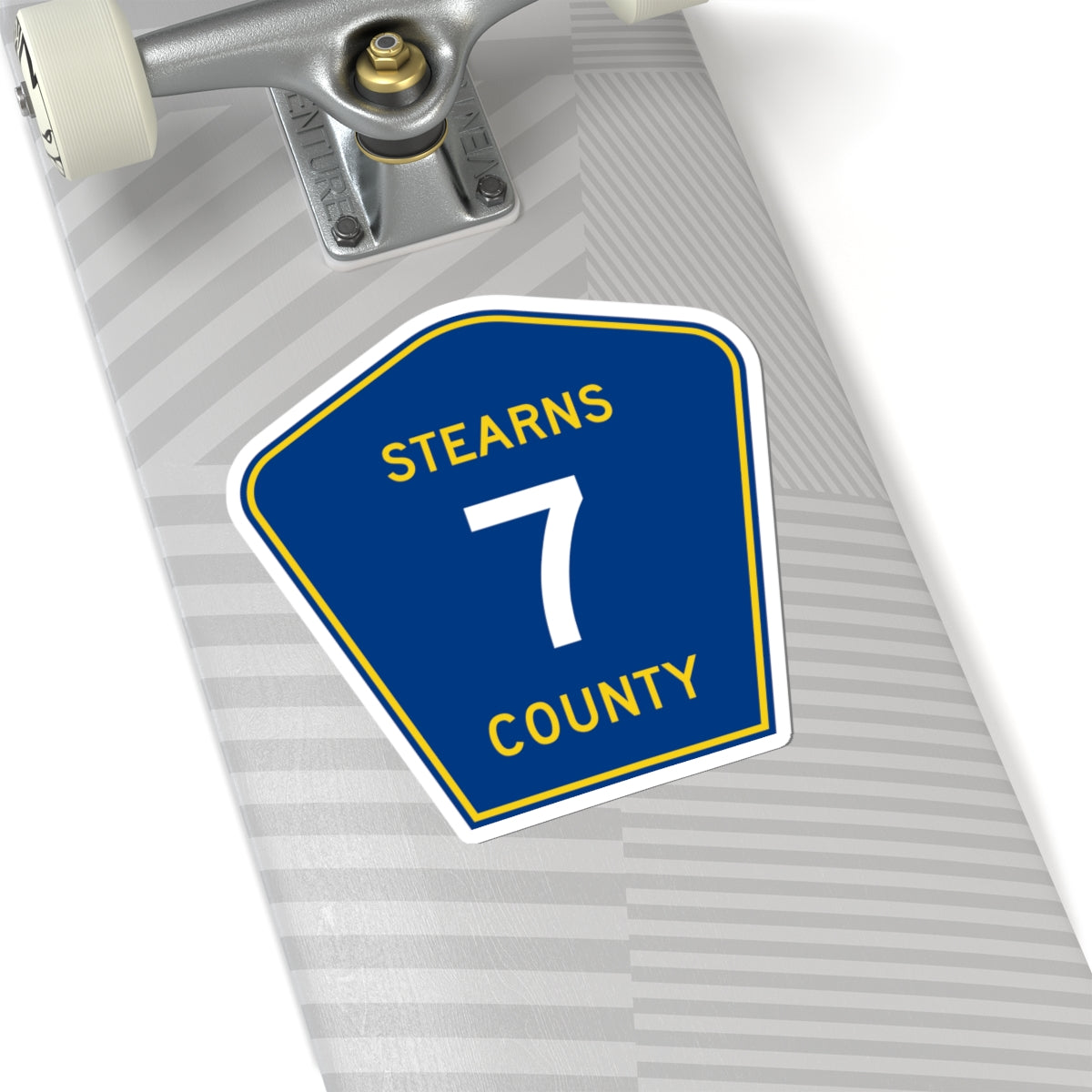 Stearns County Route 7 (Minnesota) (Road Sign) STICKER Vinyl Kiss-Cut Decal