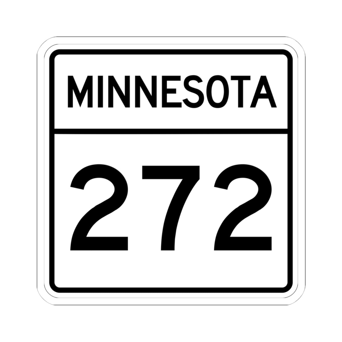 MN-272 1948 (Minnesota) (Road Sign) STICKER Vinyl Kiss-Cut Decal