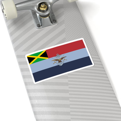 Flag of the Jamaica Defence Force 2020 (Jamaica) STICKER Vinyl Kiss-Cut Decal