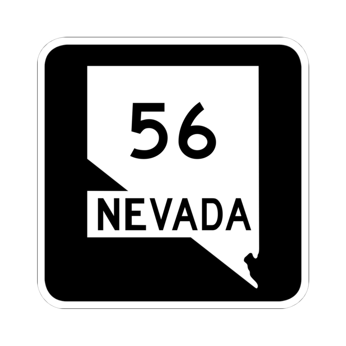 Nevada 56 (Nevada) (Road Sign) STICKER Vinyl Kiss-Cut Decal