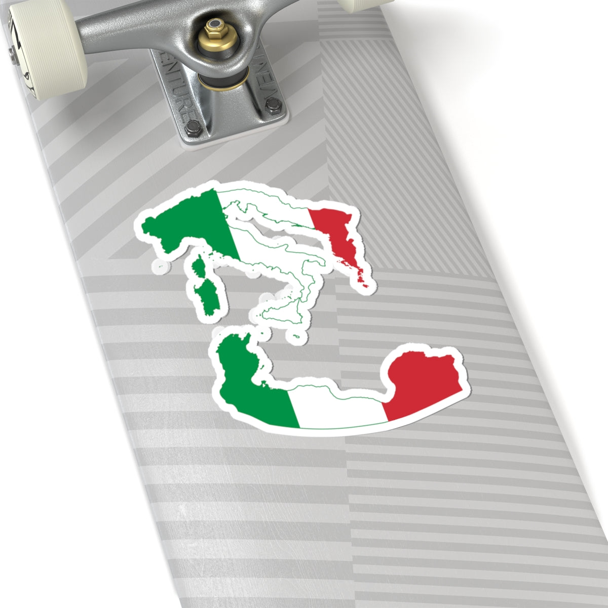 Flag map of Greater Italy (Italy) STICKER Vinyl Kiss-Cut Decal