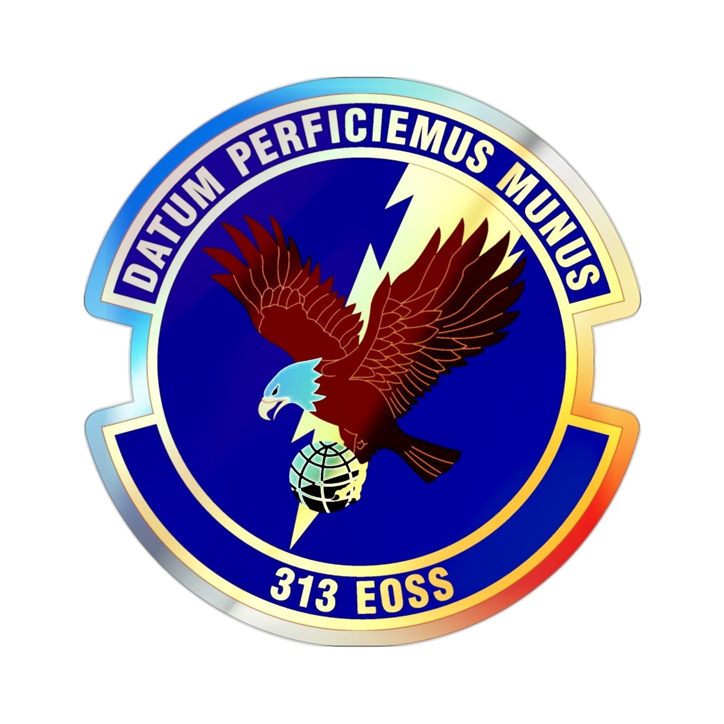 313th Expeditionary Operations Support Squadron (U.S. Air Force) Holographic STICKER Die-Cut Vinyl Decal-2 Inch-The Sticker Space