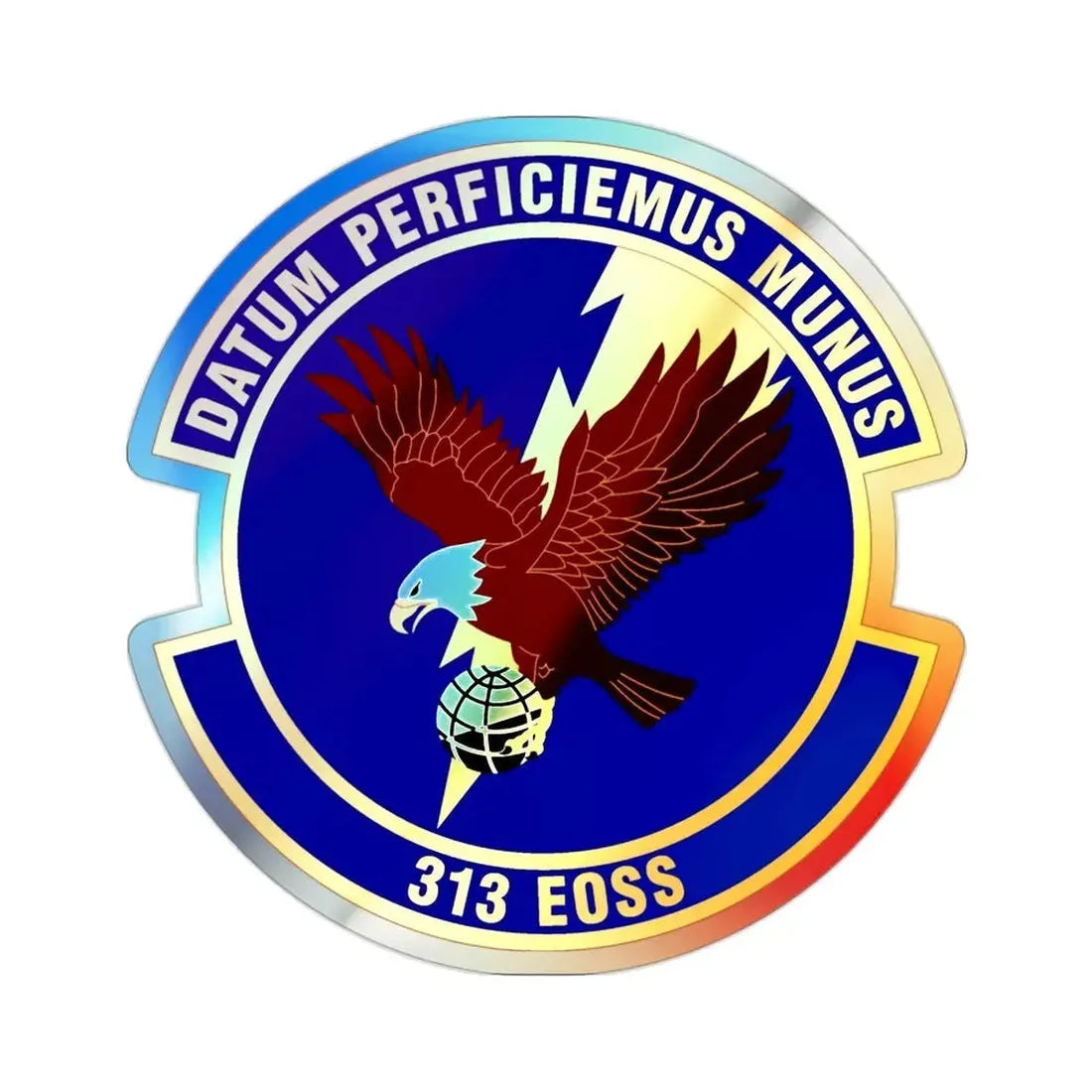 313th Expeditionary Operations Support Squadron (U.S. Air Force) Holographic STICKER Die-Cut Vinyl Decal - The Sticker Space