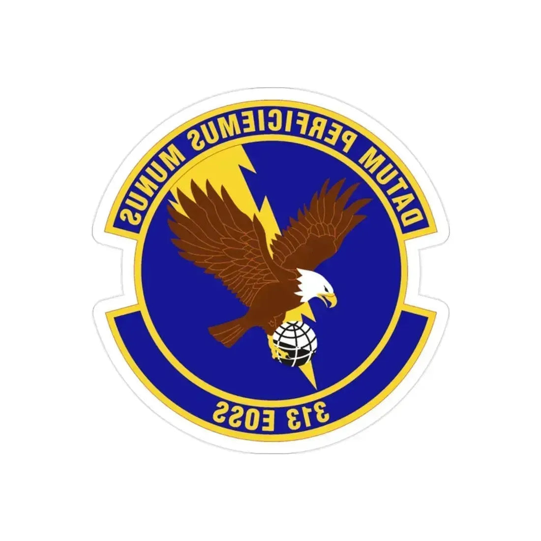 313th Expeditionary Operations Support Squadron (U.S. Air Force) REVERSE PRINT Transparent Die-Cut STICKER 2 Inch Die-Cut Transparent - The Sticker Space