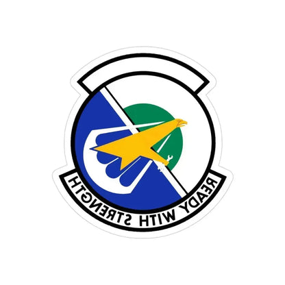 314 Aircraft Maintenance Squadron AETC (U.S. Air Force) REVERSE PRINT Transparent Die-Cut STICKER 3 Inch Die-Cut Transparent - The Sticker Space