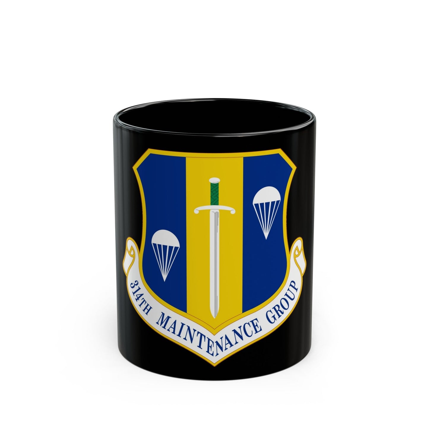 314 Maintenance Group AETC (U.S. Air Force) Black Coffee Mug-11oz-The Sticker Space