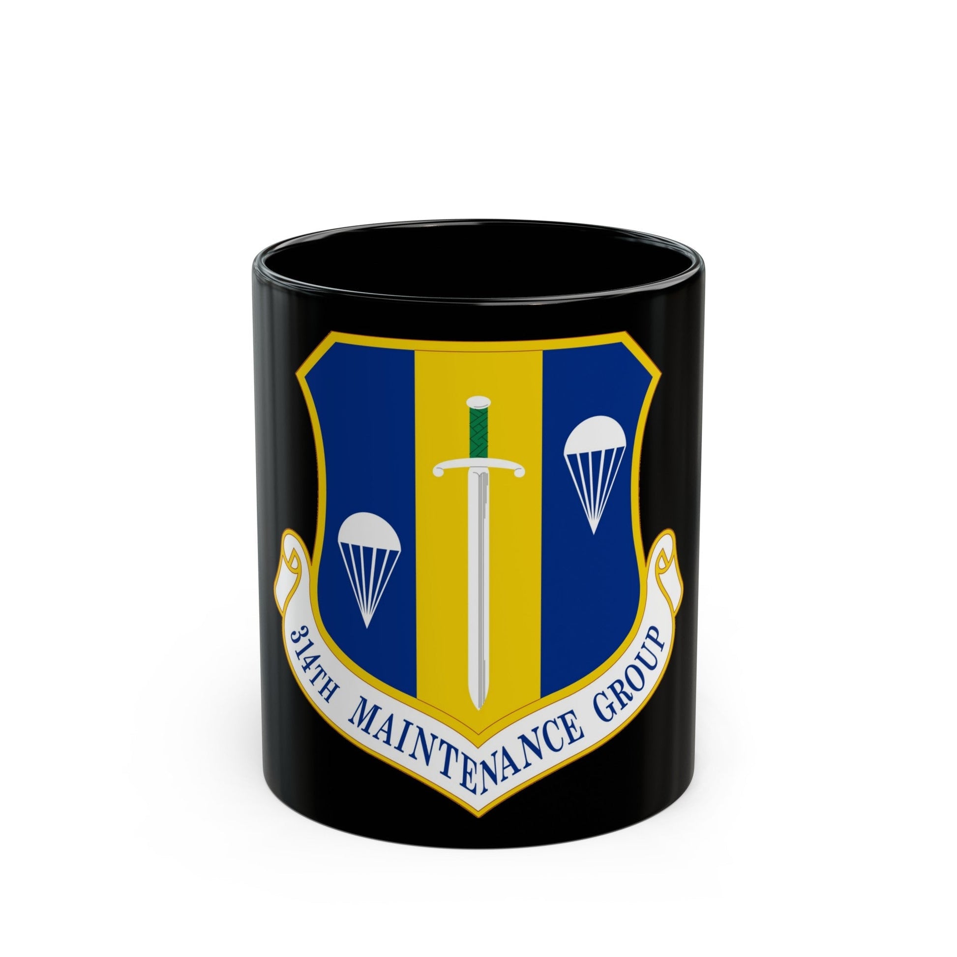 314 Maintenance Group AETC (U.S. Air Force) Black Coffee Mug-11oz-The Sticker Space