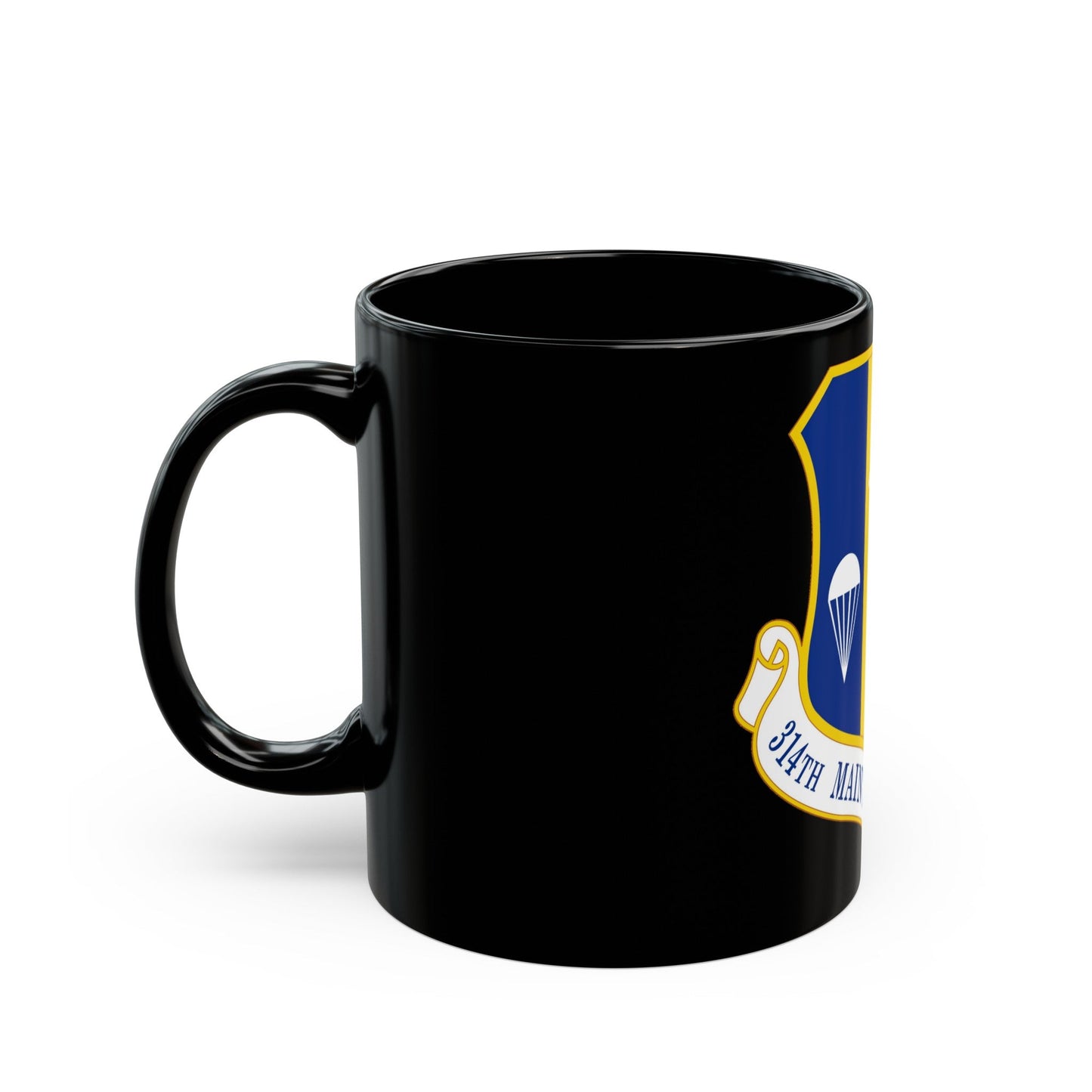 314 Maintenance Group AETC (U.S. Air Force) Black Coffee Mug-The Sticker Space