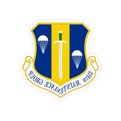 314 Maintenance Group AETC (U.S. Air Force) REVERSE PRINT Transparent STICKER-4" × 4"-The Sticker Space