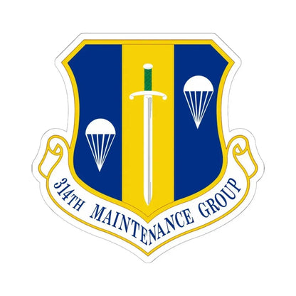 314 Maintenance Group AETC (U.S. Air Force) STICKER Vinyl Kiss-Cut Decal 6 Inch White - The Sticker Space