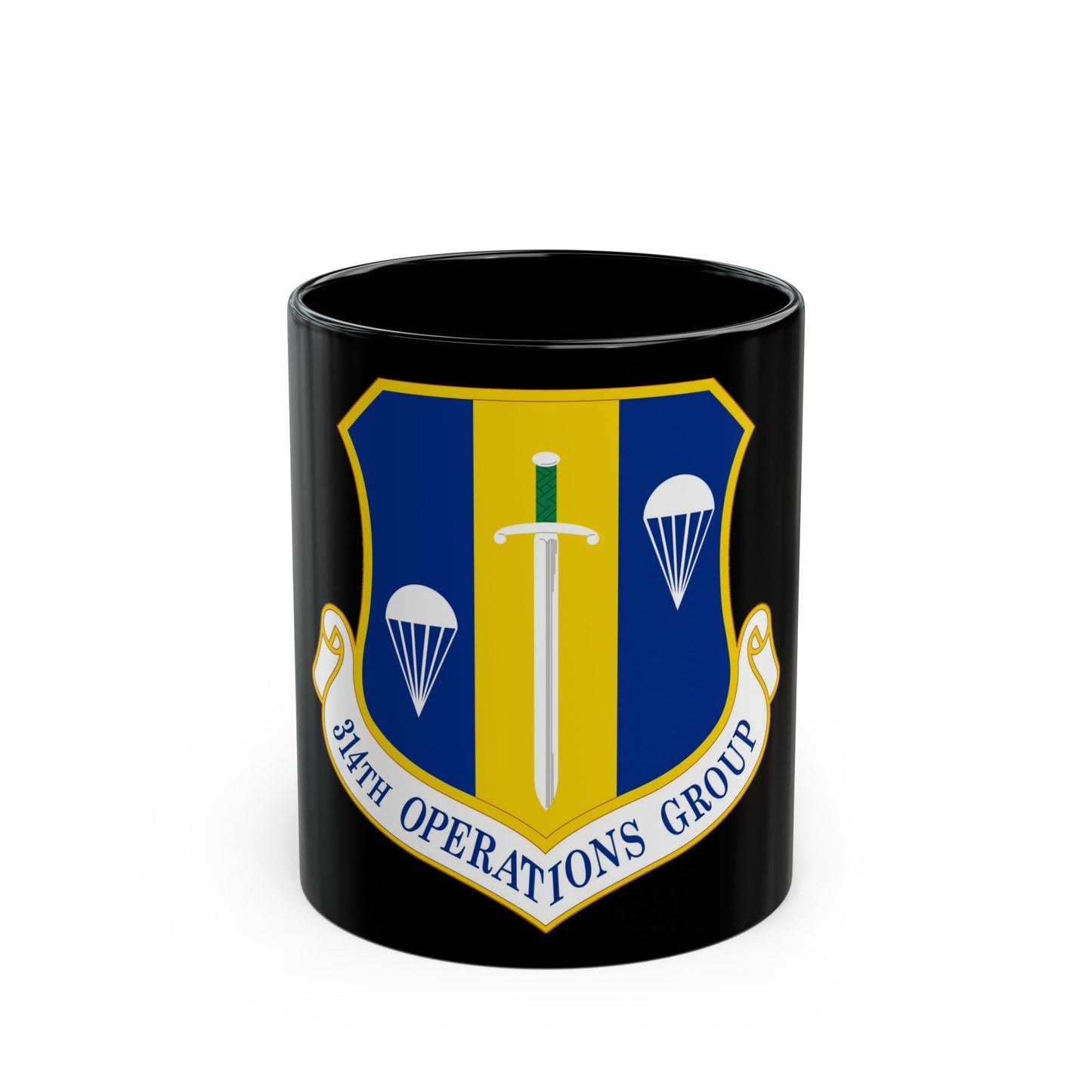 314 Operations Group AETC (U.S. Air Force) Black Coffee Mug-11oz-The Sticker Space