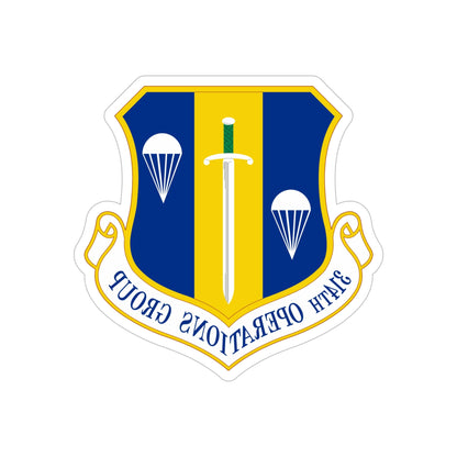 314 Operations Group AETC (U.S. Air Force) REVERSE PRINT Transparent STICKER-6" × 6"-The Sticker Space