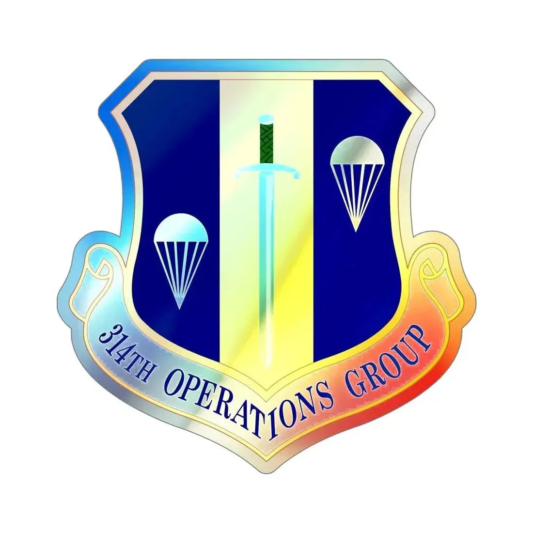 314 Operations Group AETC (U.S. Air Force) Holographic STICKER Die-Cut Vinyl Decal - The Sticker Space