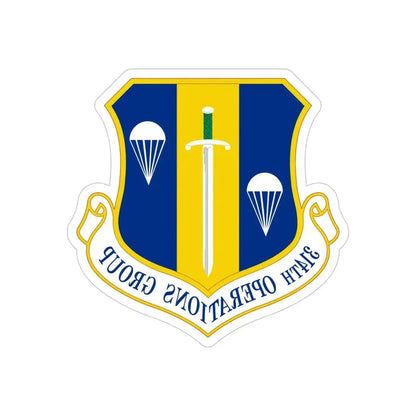 314 Operations Group AETC (U.S. Air Force) REVERSE PRINT Transparent Die-Cut STICKER 4 Inch Die-Cut Transparent - The Sticker Space