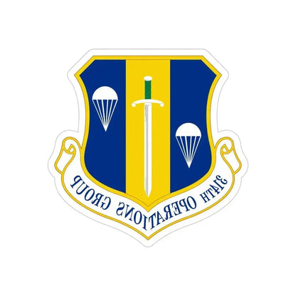 314 Operations Group AETC (U.S. Air Force) REVERSE PRINT Transparent Die-Cut STICKER 5 Inch Die-Cut Transparent - The Sticker Space