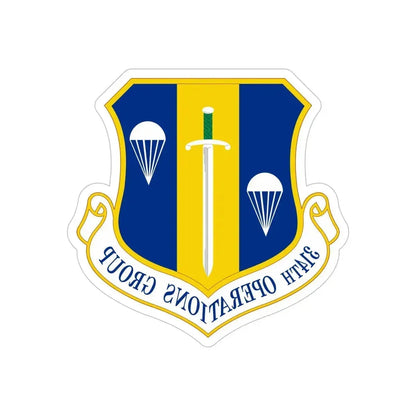 314 Operations Group AETC (U.S. Air Force) REVERSE PRINT Transparent Die-Cut STICKER - The Sticker Space