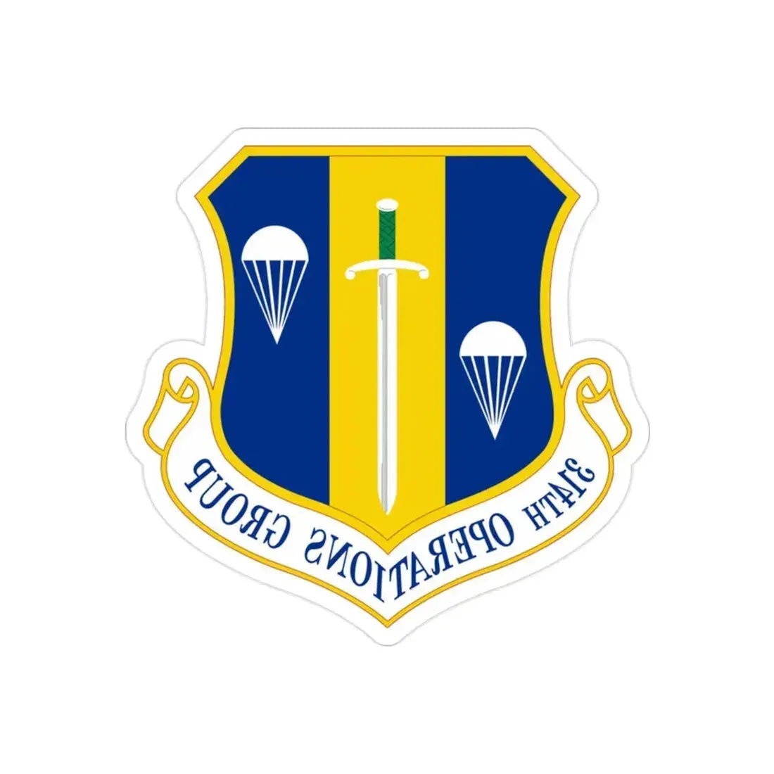 314 Operations Group AETC (U.S. Air Force) REVERSE PRINT Transparent Die-Cut STICKER - The Sticker Space