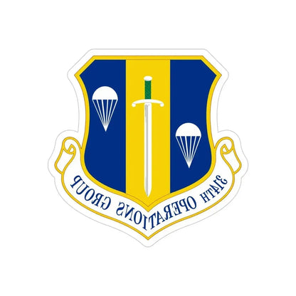 314 Operations Group AETC (U.S. Air Force) REVERSE PRINT Transparent Die-Cut STICKER - The Sticker Space