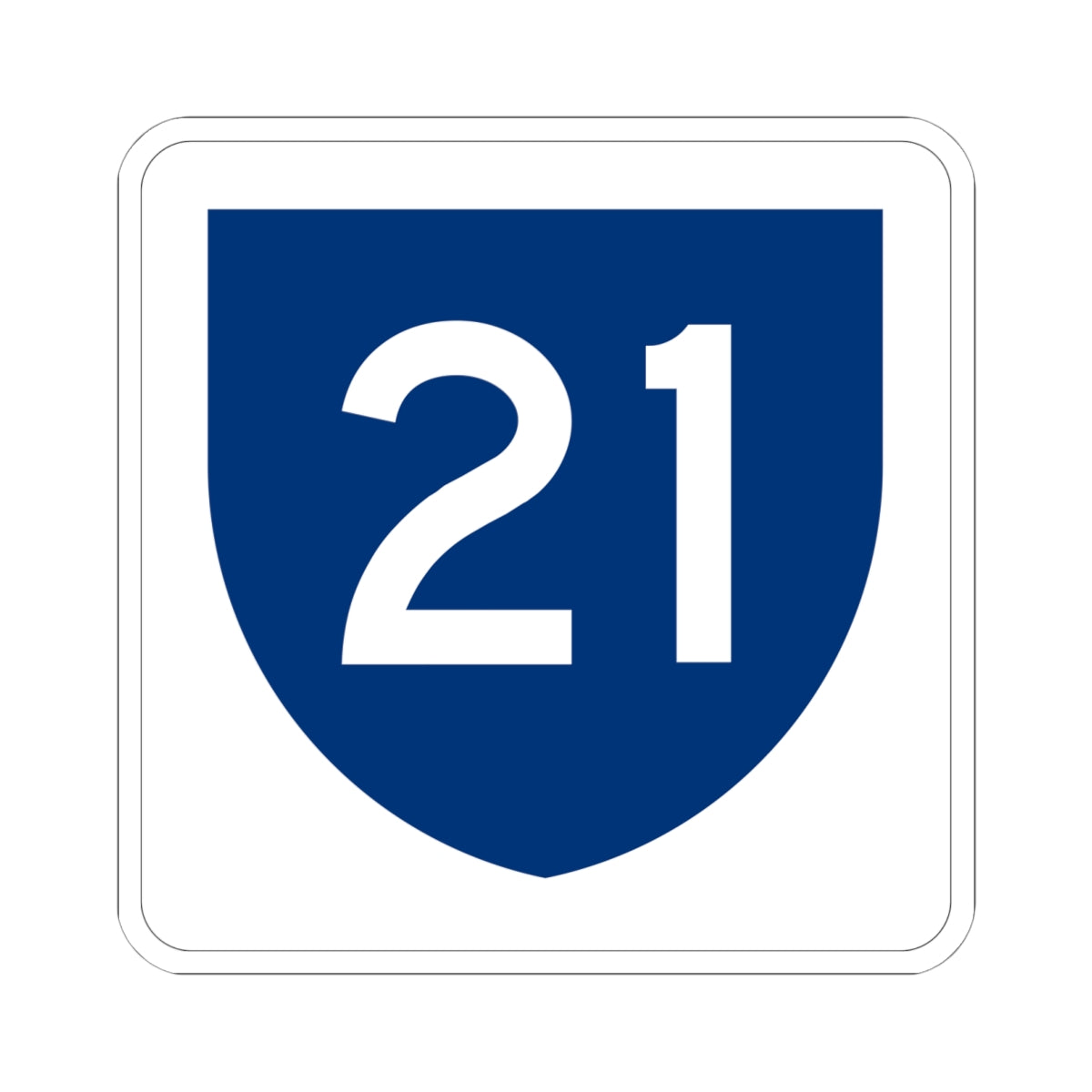 PR primary 21 (Puerto Rico) (Road Sign) STICKER Vinyl Kiss-Cut Decal