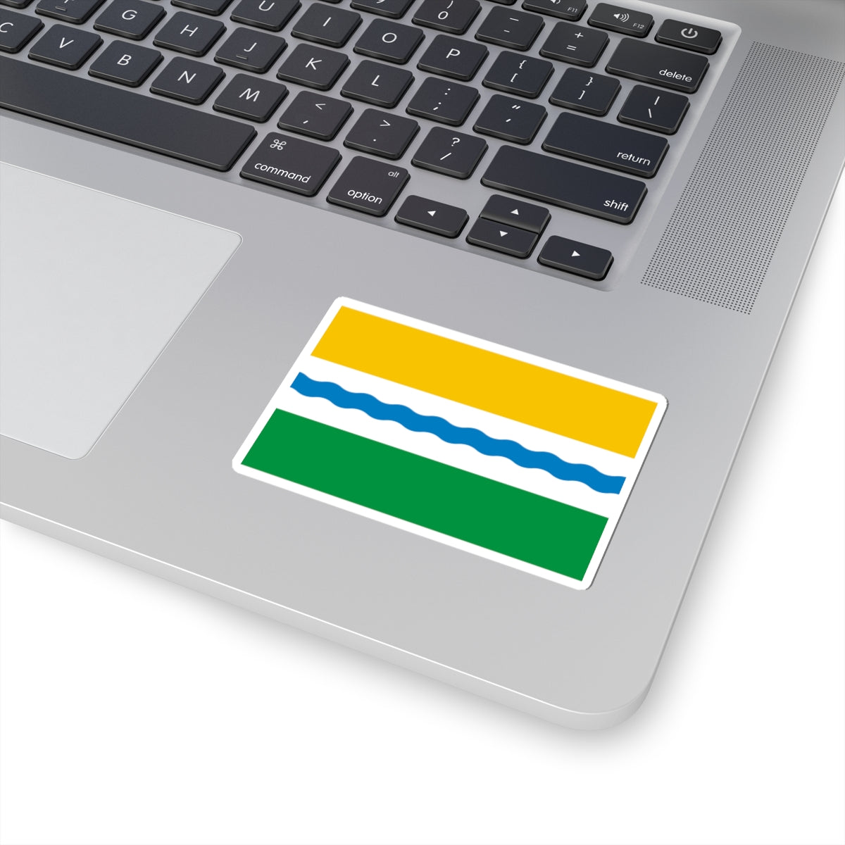 Flag of Tevrizsky rayon Omsk oblast (Russia) STICKER Vinyl Kiss-Cut Decal
