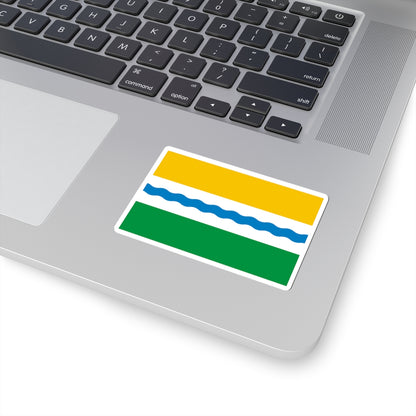 Flag of Tevrizsky rayon Omsk oblast (Russia) STICKER Vinyl Kiss-Cut Decal