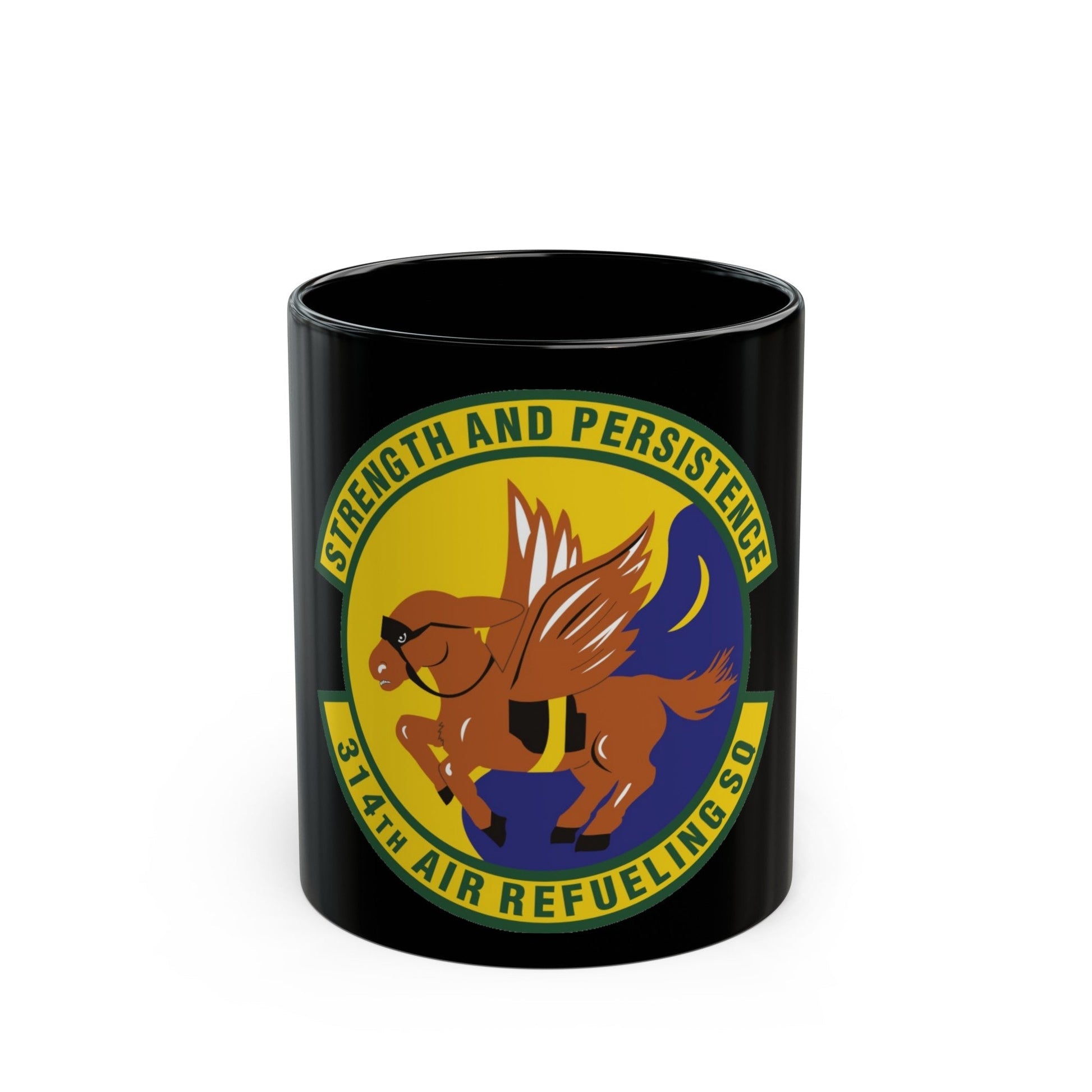 314th Air Refueling Squadron (U.S. Air Force) Black Coffee Mug-11oz-The Sticker Space