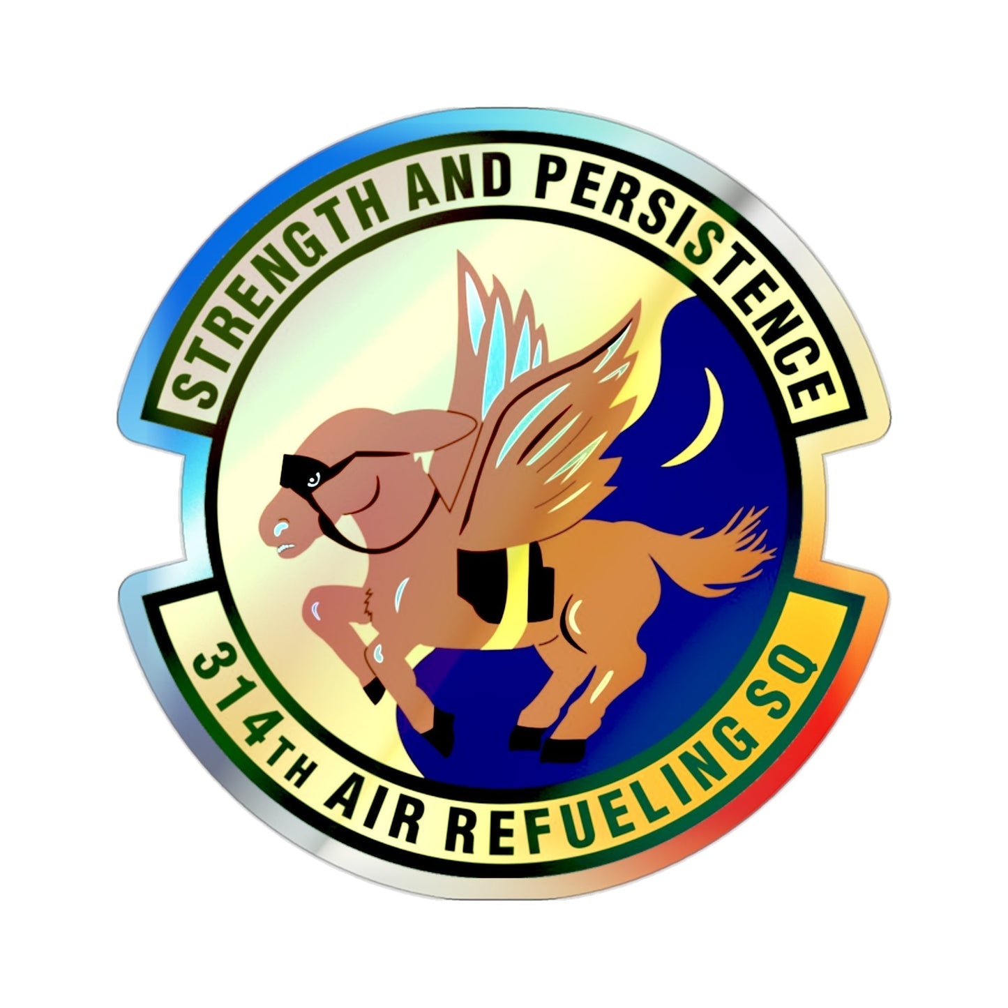 314th Air Refueling Squadron (U.S. Air Force) Holographic STICKER Die-Cut Vinyl Decal-2 Inch-The Sticker Space