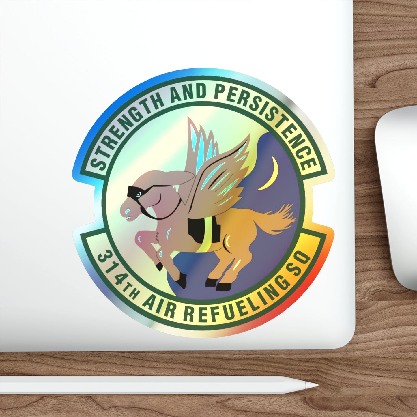 314th Air Refueling Squadron (U.S. Air Force) Holographic STICKER Die-Cut Vinyl Decal-The Sticker Space