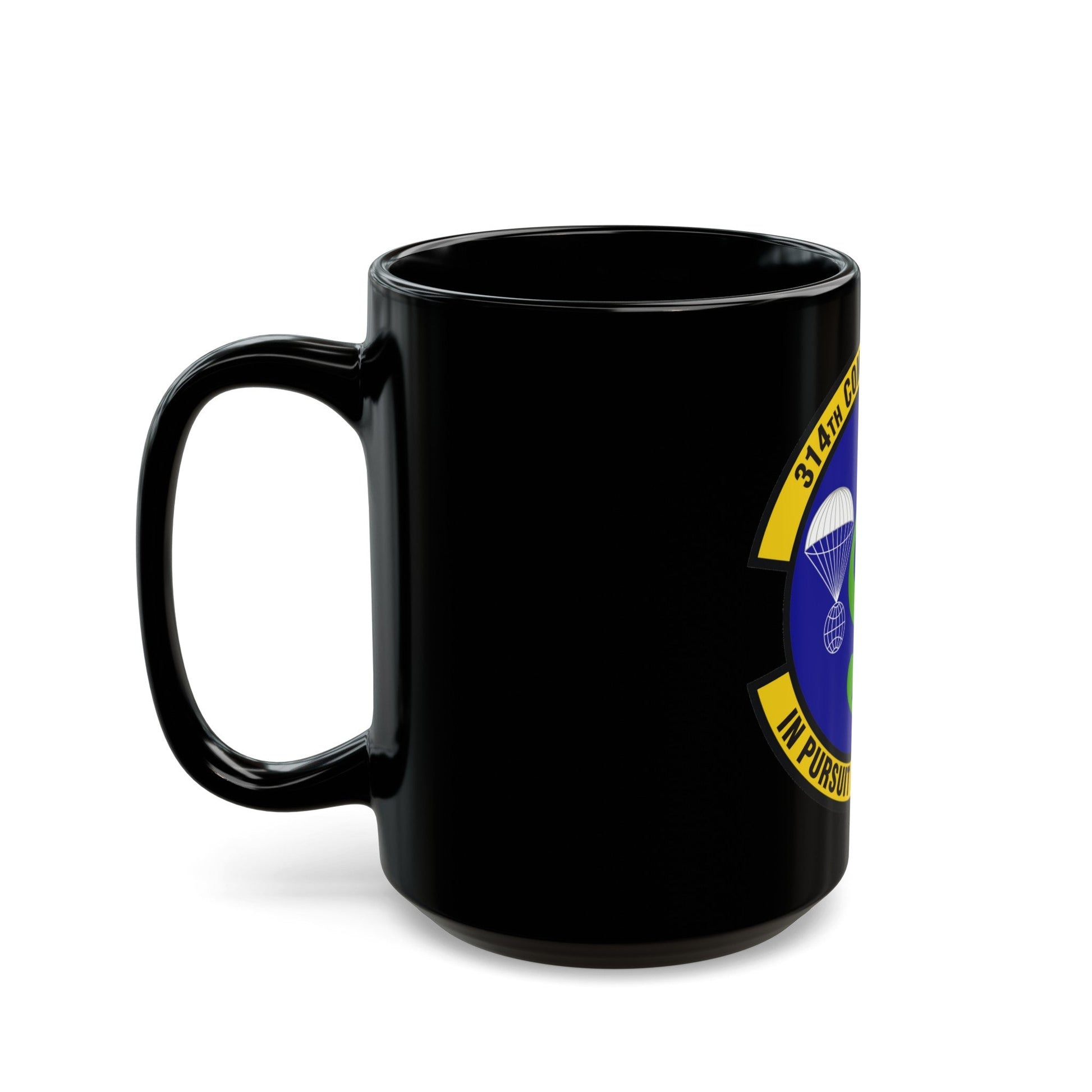 314th Comptroller Squadron (U.S. Air Force) Black Coffee Mug-The Sticker Space