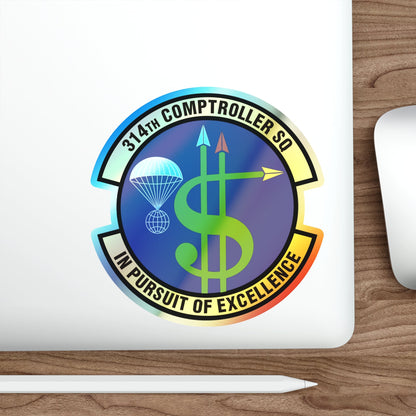 314th Comptroller Squadron (U.S. Air Force) Holographic STICKER Die-Cut Vinyl Decal-The Sticker Space