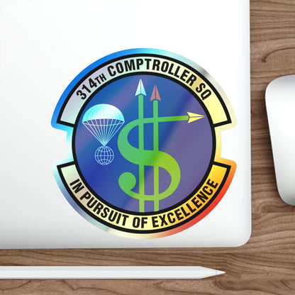 314th Comptroller Squadron (U.S. Air Force) Holographic STICKER Die-Cut Vinyl Decal-The Sticker Space