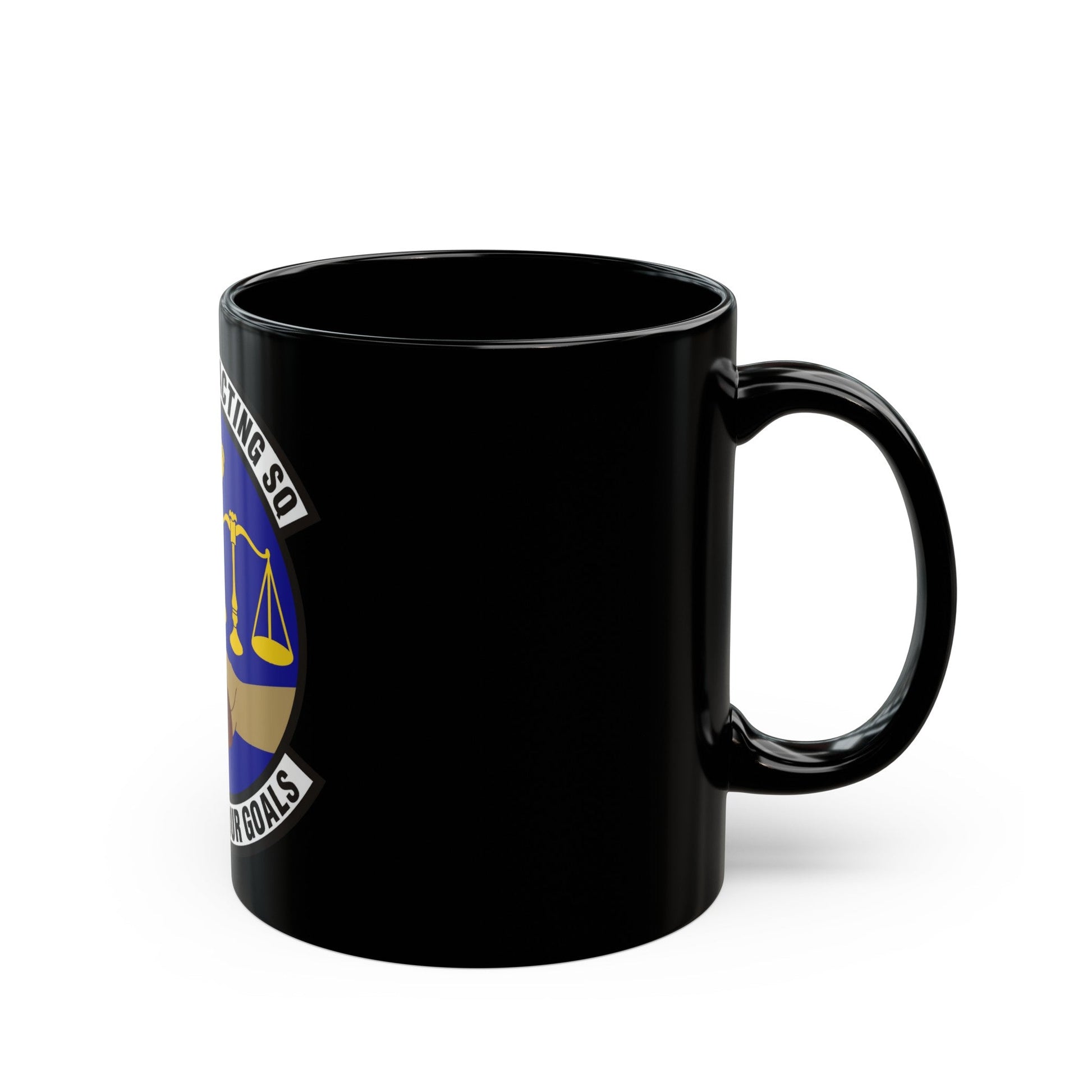 314th Contracting Squadron (U.S. Air Force) Black Coffee Mug-The Sticker Space