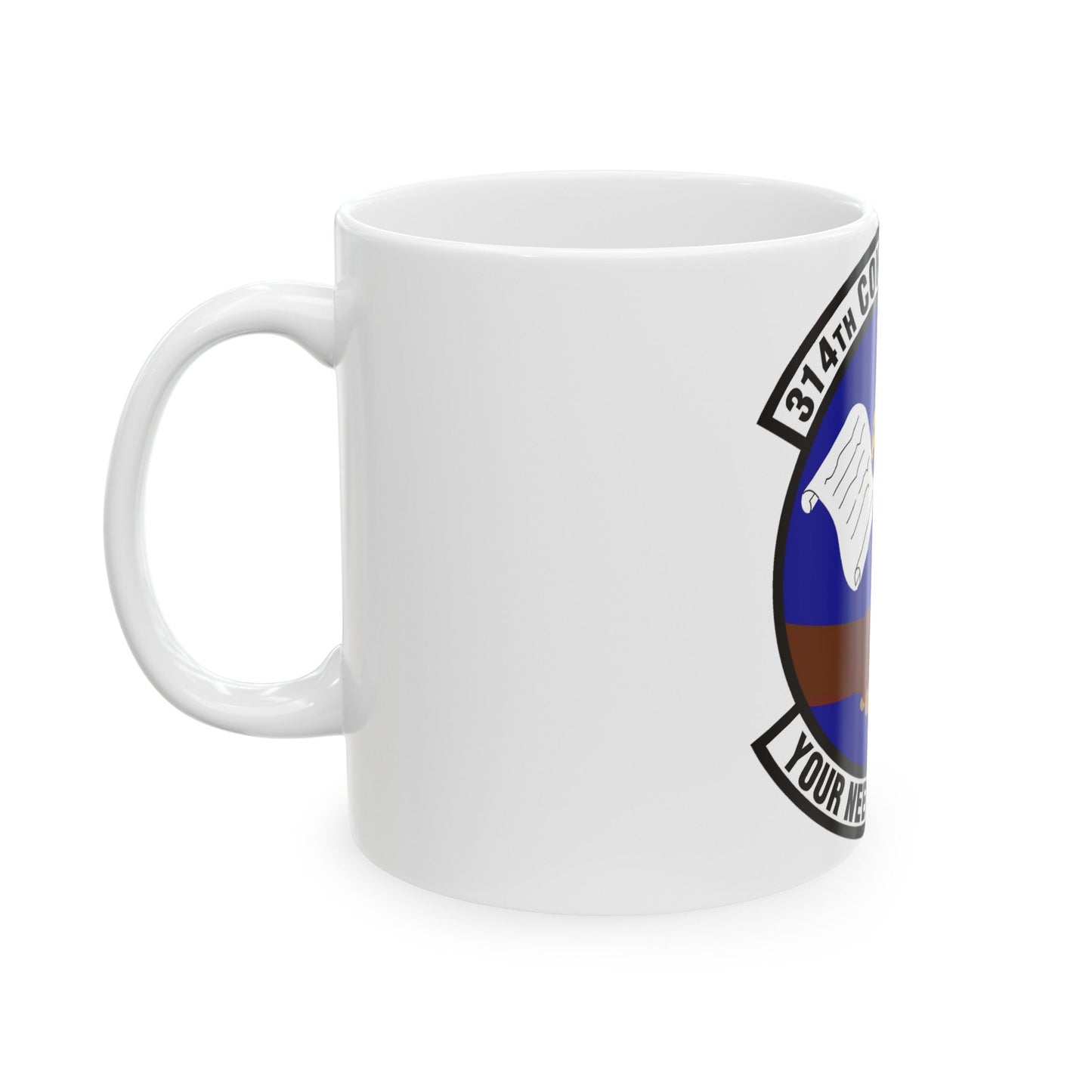 314th Contracting Squadron (U.S. Air Force) White Coffee Mug-The Sticker Space