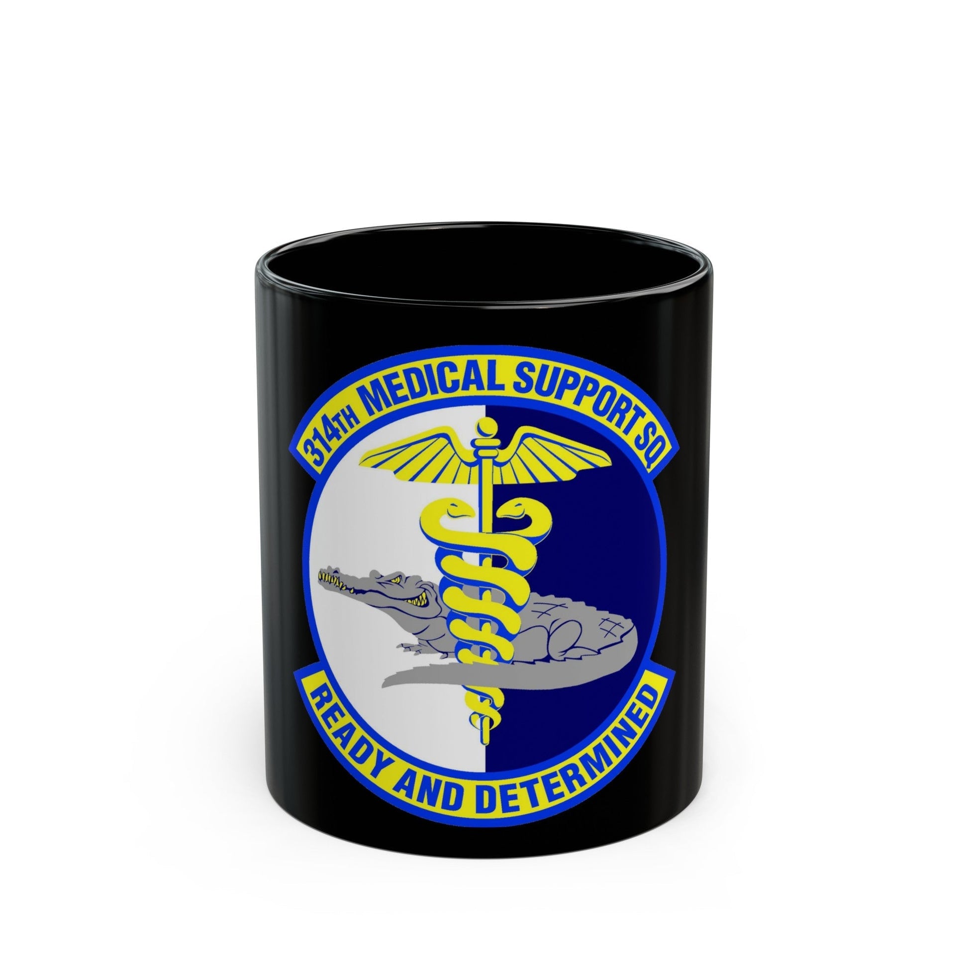 314th Medical Support Squadron (U.S. Air Force) Black Coffee Mug-11oz-The Sticker Space