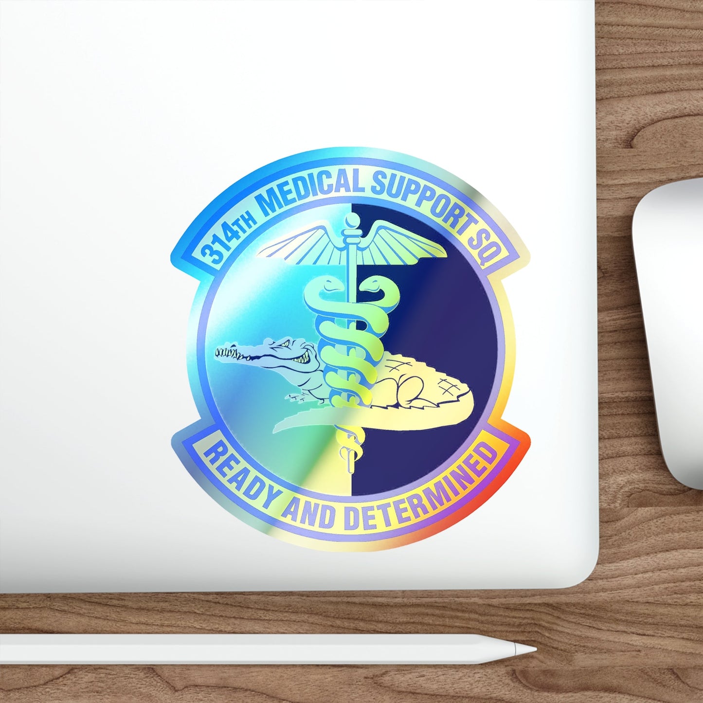 314th Medical Support Squadron (U.S. Air Force) Holographic STICKER Die-Cut Vinyl Decal-The Sticker Space