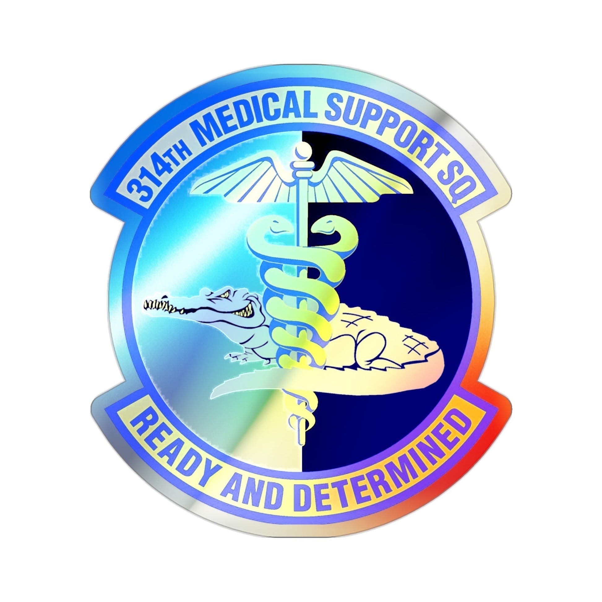 314th Medical Support Squadron (U.S. Air Force) Holographic STICKER Die-Cut Vinyl Decal-2 Inch-The Sticker Space