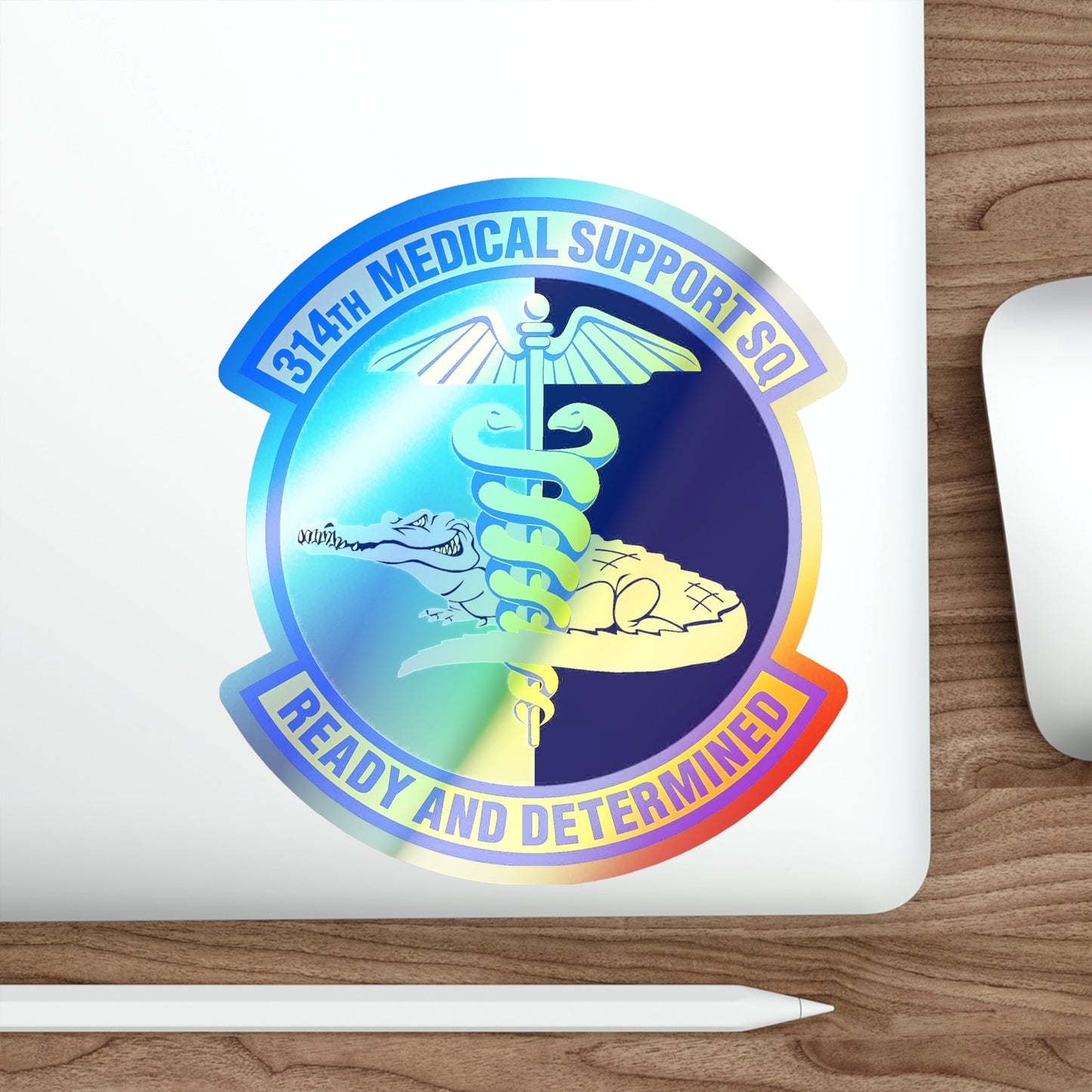 314th Medical Support Squadron (U.S. Air Force) Holographic STICKER Die-Cut Vinyl Decal-The Sticker Space