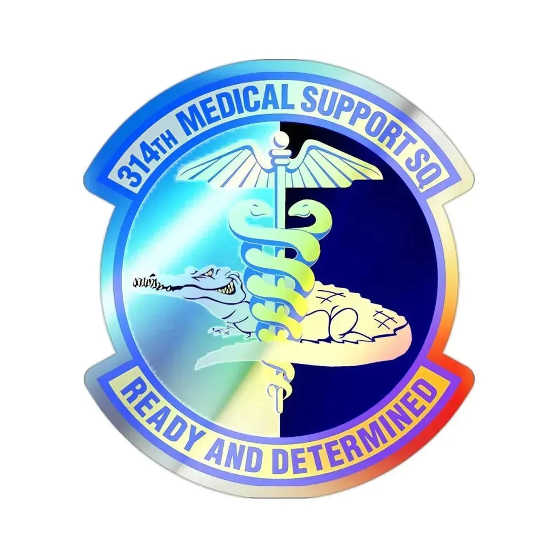 314th Medical Support Squadron (U.S. Air Force) Holographic STICKER Die-Cut Vinyl Decal - The Sticker Space