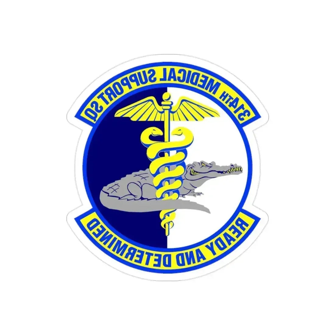 314th Medical Support Squadron (U.S. Air Force) REVERSE PRINT Transparent Die-Cut STICKER 2 Inch Die-Cut Transparent - The Sticker Space