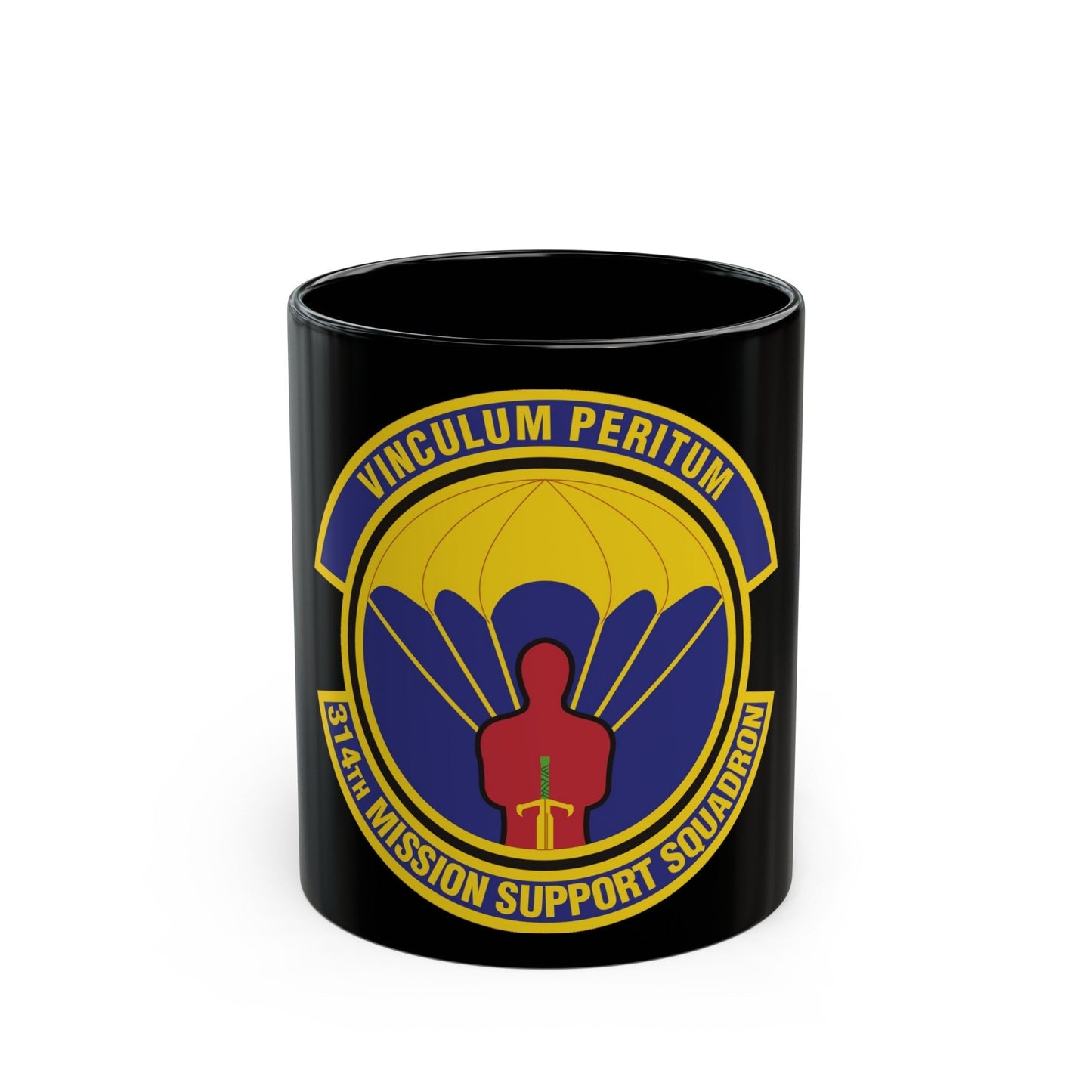 314th Mission Support Squadron (U.S. Air Force) Black Coffee Mug-11oz-The Sticker Space