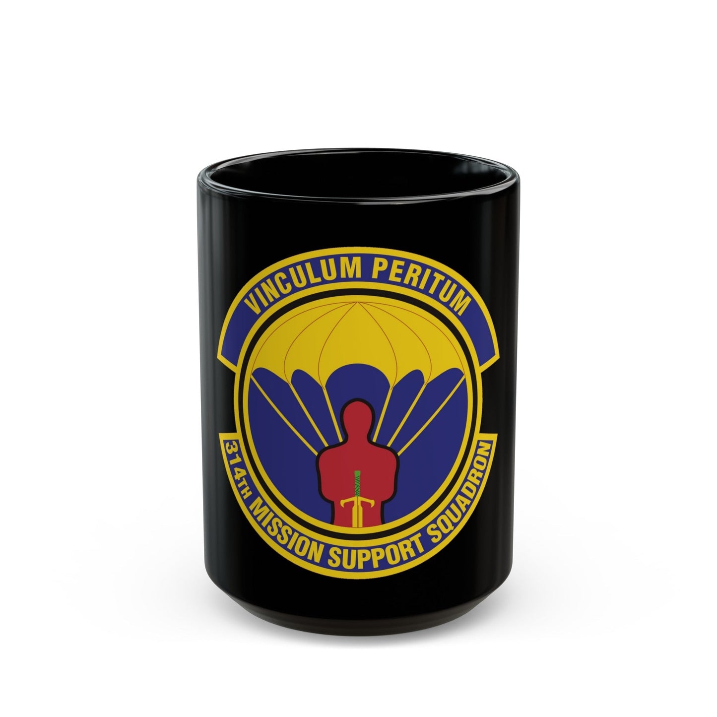 314th Mission Support Squadron (U.S. Air Force) Black Coffee Mug-15oz-The Sticker Space