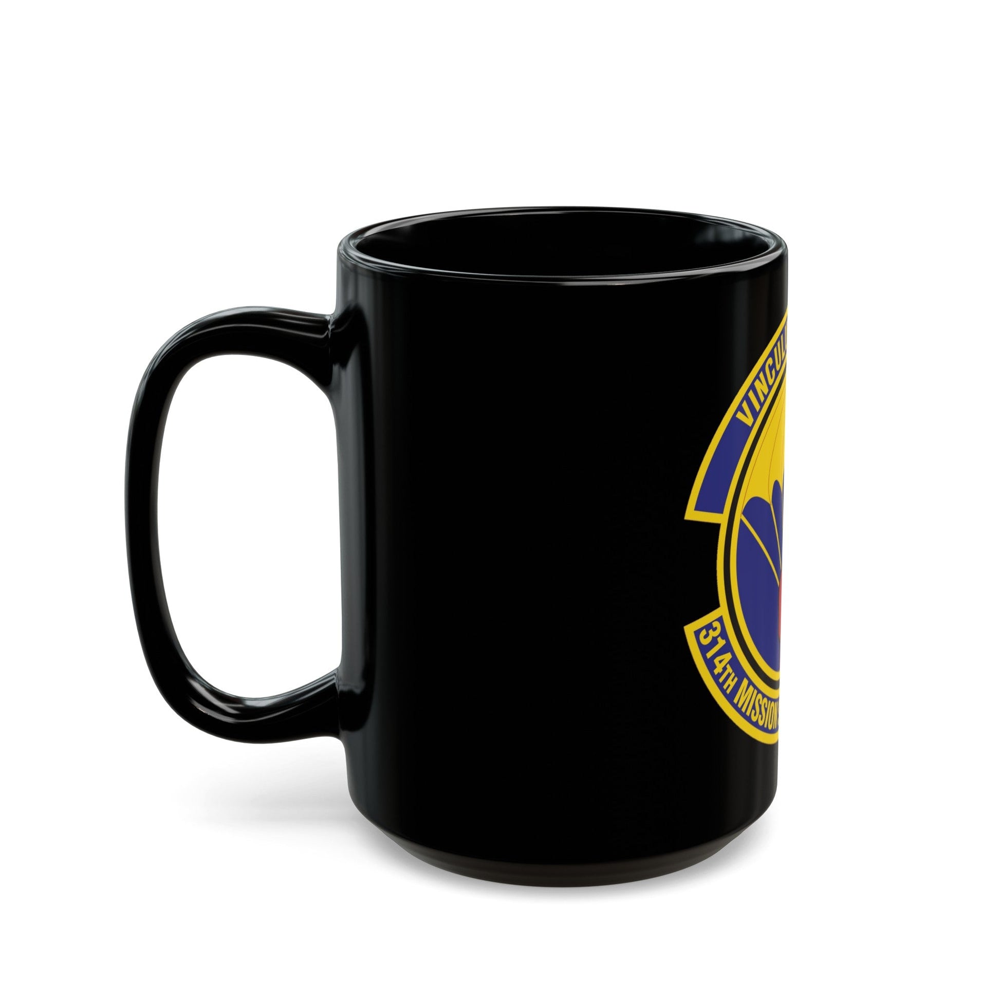 314th Mission Support Squadron (U.S. Air Force) Black Coffee Mug-The Sticker Space