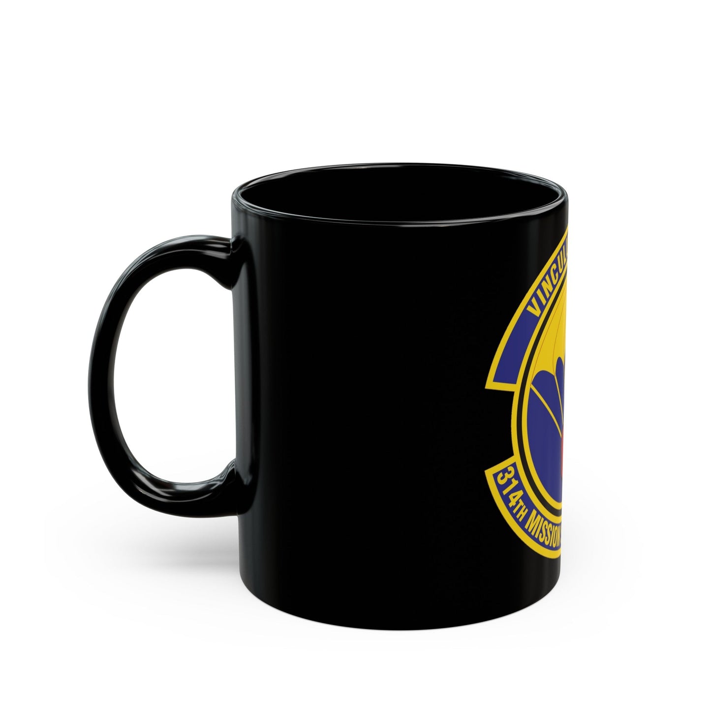 314th Mission Support Squadron (U.S. Air Force) Black Coffee Mug-The Sticker Space