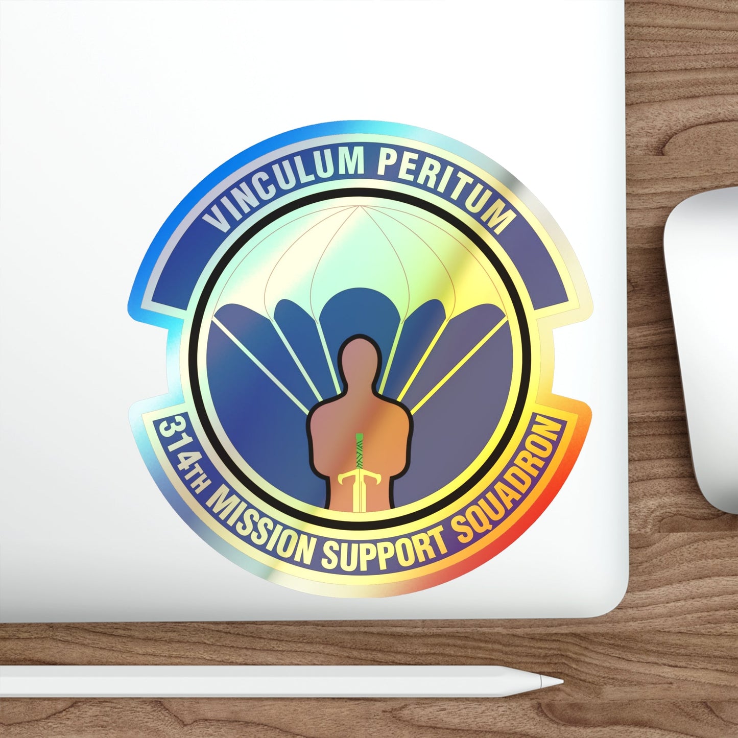 314th Mission Support Squadron (U.S. Air Force) Holographic STICKER Die-Cut Vinyl Decal-The Sticker Space