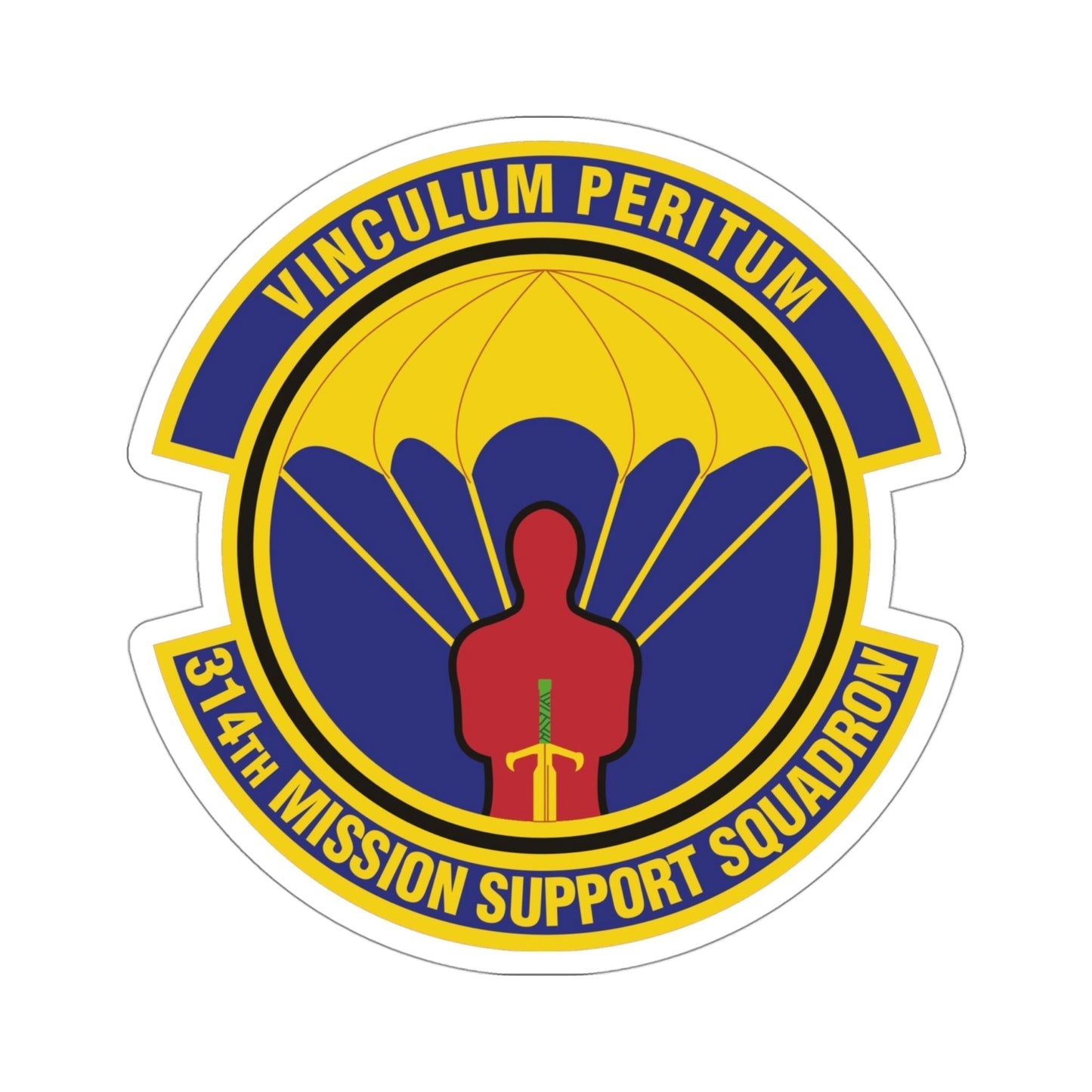 314th Mission Support Squadron (U.S. Air Force) STICKER Vinyl Die-Cut Decal-4 Inch-The Sticker Space