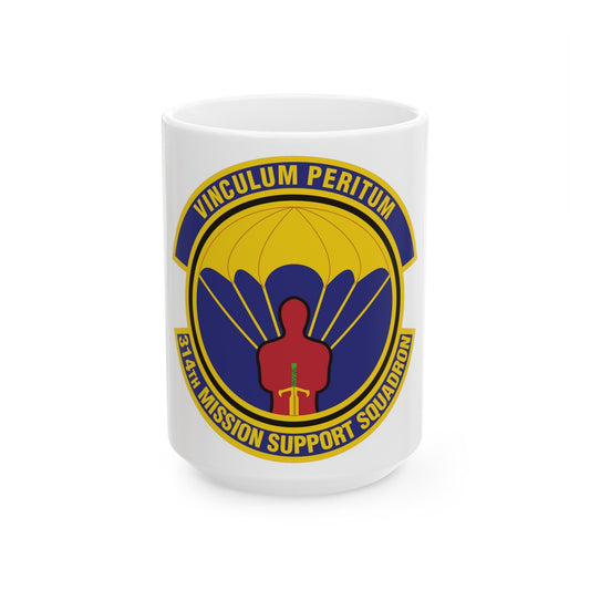 314th Mission Support Squadron (U.S. Air Force) White Coffee Mug-15oz-The Sticker Space