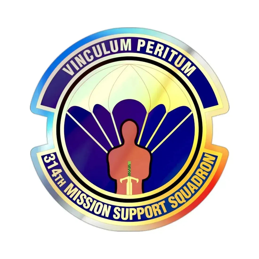 314th Mission Support Squadron (U.S. Air Force) Holographic STICKER Die-Cut Vinyl Decal - The Sticker Space